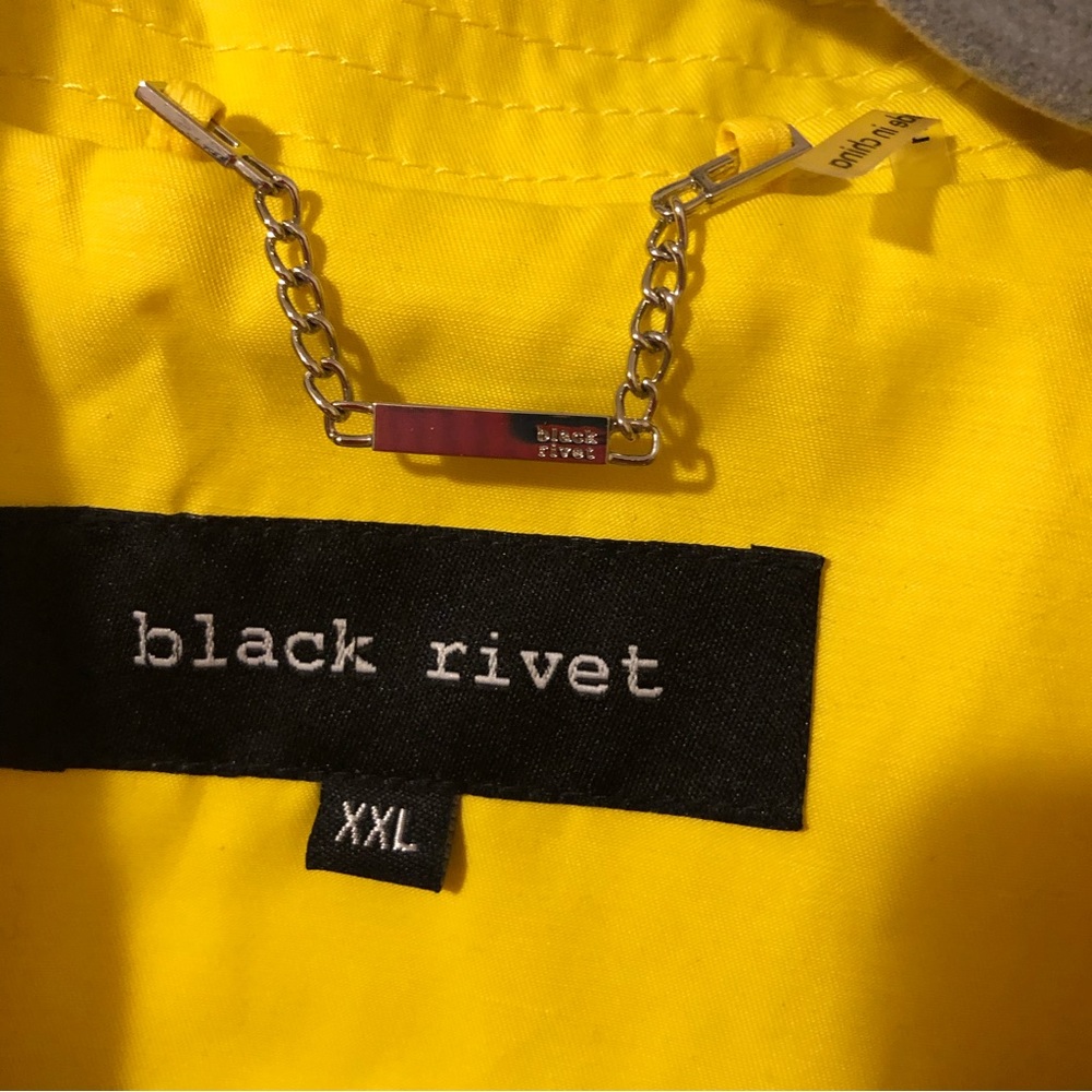 Black Rivet coat/raincoat NWOT - Picture 6 of 7